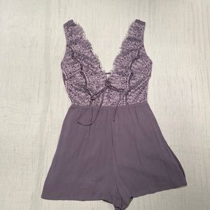 Charlotte Russe gray romper